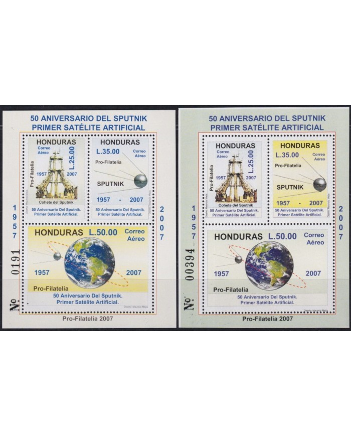 F-EX62951 HONDURAS MNH 2007 50th ANNIV FIRST SATELLITE SPUTNIK.