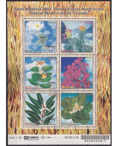 F-EX62735 BRAZIL MNH 2003 UPAEP FLOWER MEDICAL PLANTS.