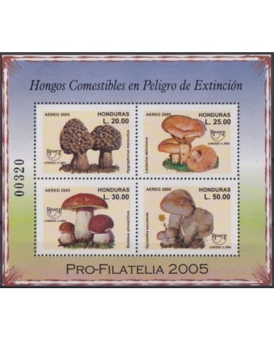 F-EX63020 HONDURAS MNH 2005 UPAEP ENDANGERED FLOWER MUSHROOM.