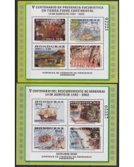 F-EX63018 HONDURAS MNH 2002 V CENTENARY EUCHARISTIC PRESENCE RELIGION DISCOVERY.