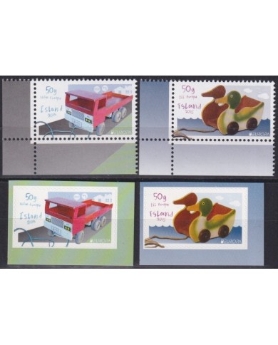 F-EX63023 ICELAND ISLAND MNH 2015 EUROPA CEPT TOYS CHILDREN GAMES ADHESIVE + PERF.