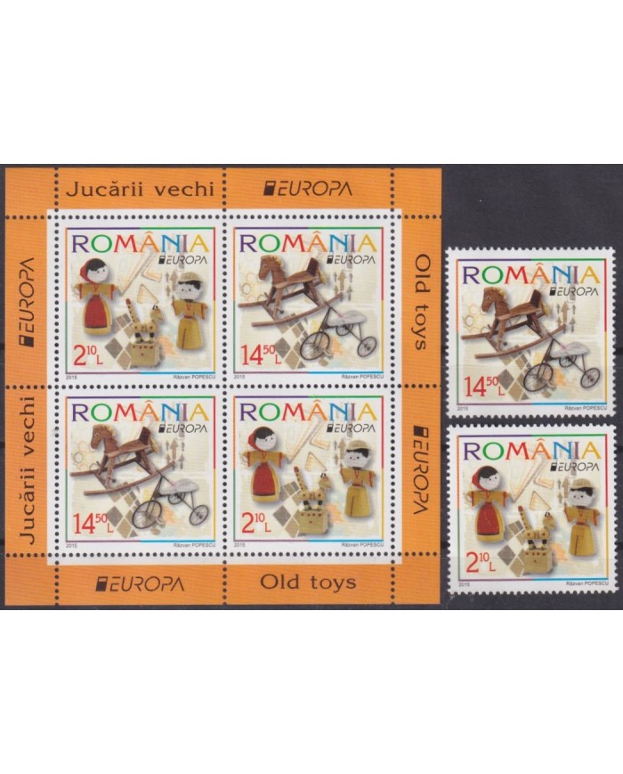 F-EX63049 RUMANIA MNH 2015 EUROPA CEPT TOYS CHILDREN GAMES.