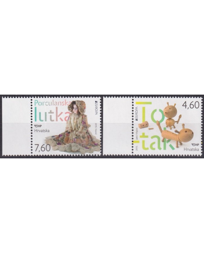 F-EX63035 CROATIA HRVATSKA MNH 2015 EUROPA CEPT TOYS CHILDREN GAMES.