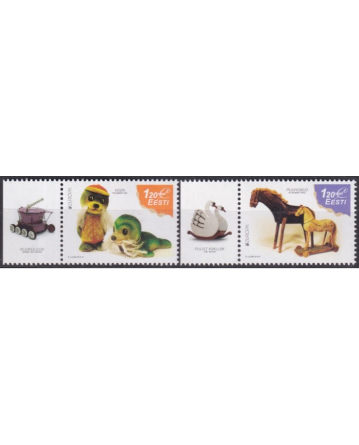 F-EX63036 ESTONIA EESTI MNH 2015 EUROPA CEPT TOYS CHILDREN GAMES.