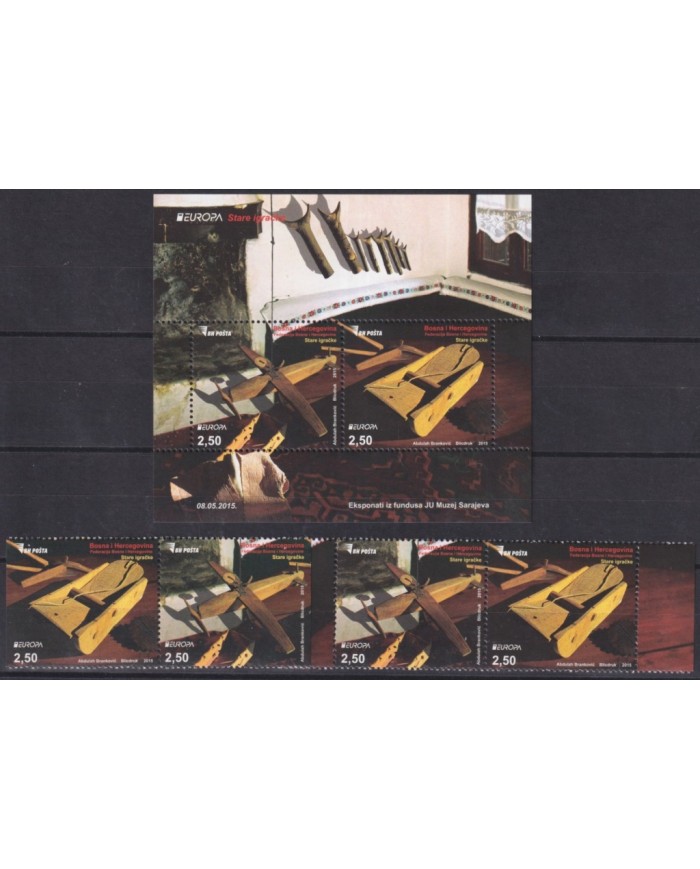 F-EX63050 BOSNIA HERCEGOVINA MNH 2015 EUROPA CEPT WOOD TOYS CHILDREN GAMES.