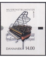 F-EX62924 DANMARK DENMARK MNH 2014 EUROPA CEPT PIANO MUSIC INSTRUMENTS ADHESIVE.