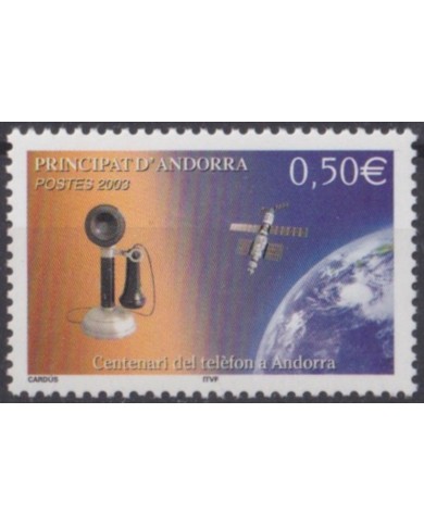 F-EX62942 ANDORRA MNH 2003 CENT TELEPHON SPACE COSMOS SATELLITE.