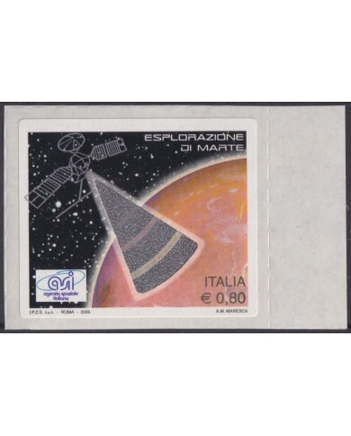 F-EX62975 ITALY MNH 2005 SPACE COSMOS MARS ROCKET SATELLITE HOLOGRAM.