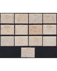F-EX62502 BELGIUM 1895-02 USED 15-27 RAILWAYS COLIS POSTAL RAILROAD.
