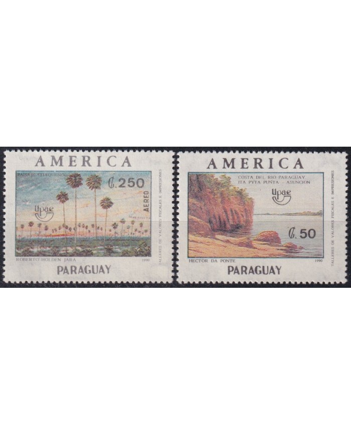 F-EX63070 PARAGUAY MNH 1990 AMERICA UPAEP DISCOVERY LANDSCAPE.