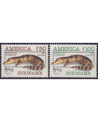F-EX63046 SURINAME MNH 1993 AMERICA UPAE UPAEP ENDANGERED WILDLIFE COCODRILE.