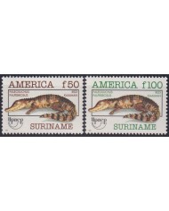 F-EX63046 SURINAME MNH 1993 AMERICA UPAE UPAEP ENDANGERED WILDLIFE COCODRILE.