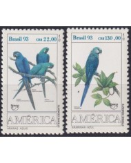 F-EX63055 BRAZIL MNH 1993 AMERICA UPAEP ENDANGERED FAUNA BIRD PARROT.
