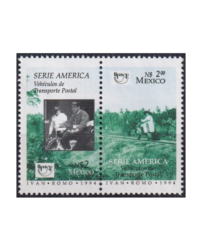 F-EX63054 MEXICO MNH 1994 AMERICA UPAEP POSTAL TRANSPORT CYCLE.