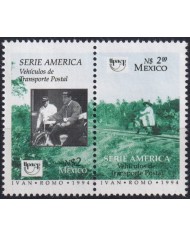 F-EX63054 MEXICO MNH 1994 AMERICA UPAEP POSTAL TRANSPORT CYCLE.