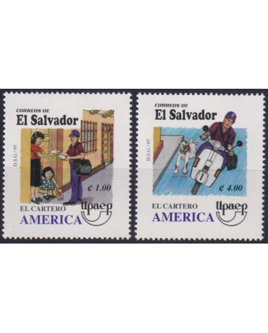 F-EX63095 EL SALVADOR MNH 1997 AMERICA UPAEP CARTEROS POSTMAN MOTO.