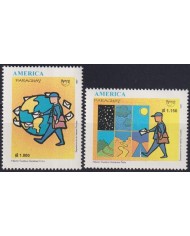 F-EX63092 PARAGUAY MNH 1997 AMERICA UPAEP CARTEROS POSTMAN DRAWING.