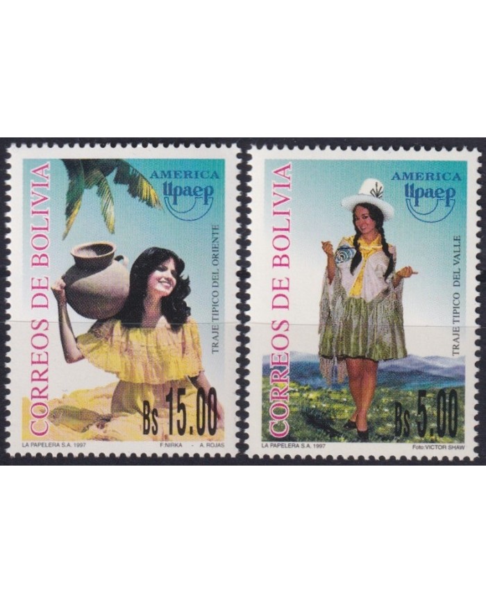 F-EX63080 BOLIVIA MNH 1997 AMERICA UPAEP WOMAN TRADITIONAL COSTUMES.