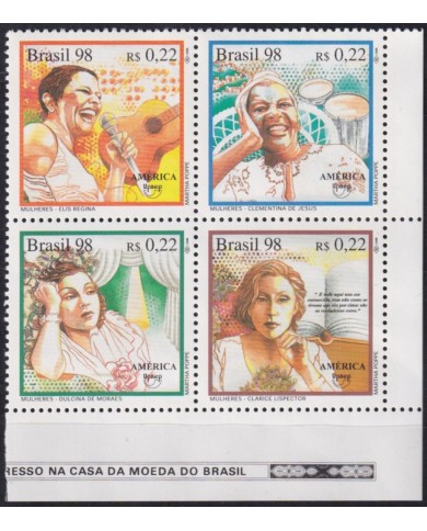 F-EX63149 BRAZIL MNH 1998 AMERICA UPAEP GREAT WOMAN ELIS REGINA LISPECTOR.
