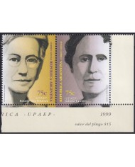F-EX63132 ARGENTINA MNH 1998 AMERICA UPAEP GREAT WOMAN JULIETA LANTERI ROSARIO VEGA.