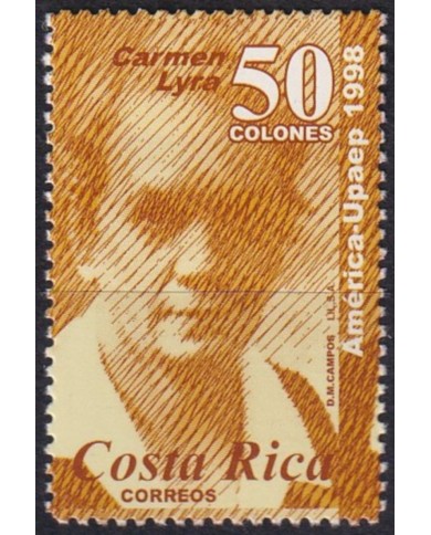 F-EX63101 COSTA RICA MNH 1998 AMERICA UPAEP GREAT WOMAN CARMEN LYRA.