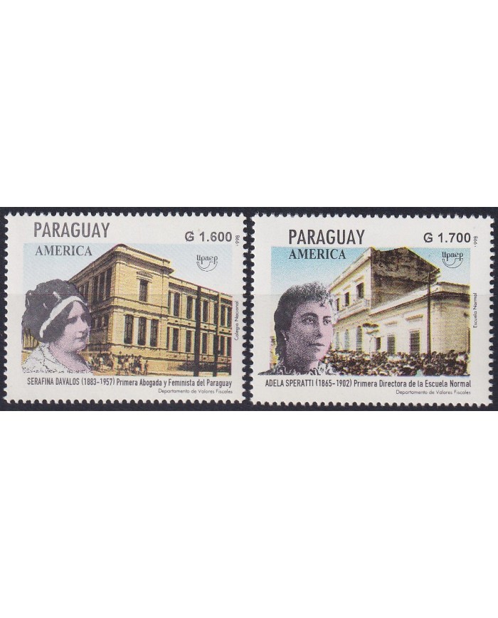 F-EX63097 PARAGUAY MNH 1998 AMERICA UPAEP GREAT WOMAN SERAFINA DAVALOS SPERATTI.