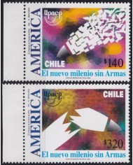F-EX63134 CHILE MNH 1999 AMERICA UPAEP NEW MILLENIUM WITHOUT WEAPONS ARMS.