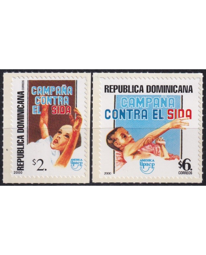 F-EX63113 DOMINICANA REP MNH 2000 AMERICA UPAEP HEALTH WORLD DAY OF AISD VIH SIDA.