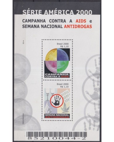 F-EX63128 BRAZIL MNH 2000 AMERICA UPAEP HEALTH DAY OF AISD VIH SIDA ANTI DRUGS.