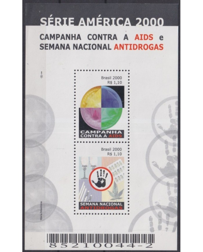 F-EX63128 BRAZIL MNH 2000 AMERICA UPAEP HEALTH DAY OF AISD VIH SIDA ANTI DRUGS.