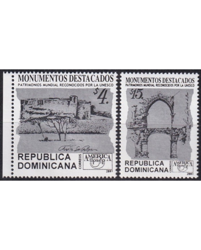F-EX63158 DOMINICANA MNH 2001 AMERICA UPAEP ARCHITECTURE HERITAGE DISCOVERY.