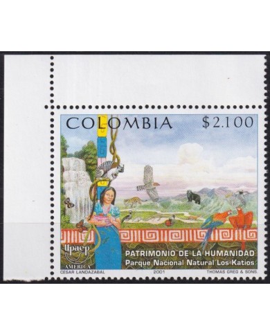 F-EX63144 COLOMBIA MNH 2001 AMERICA UPAEP NATURAL HERITAGE LOS KATIOS NATIONAL PARK.