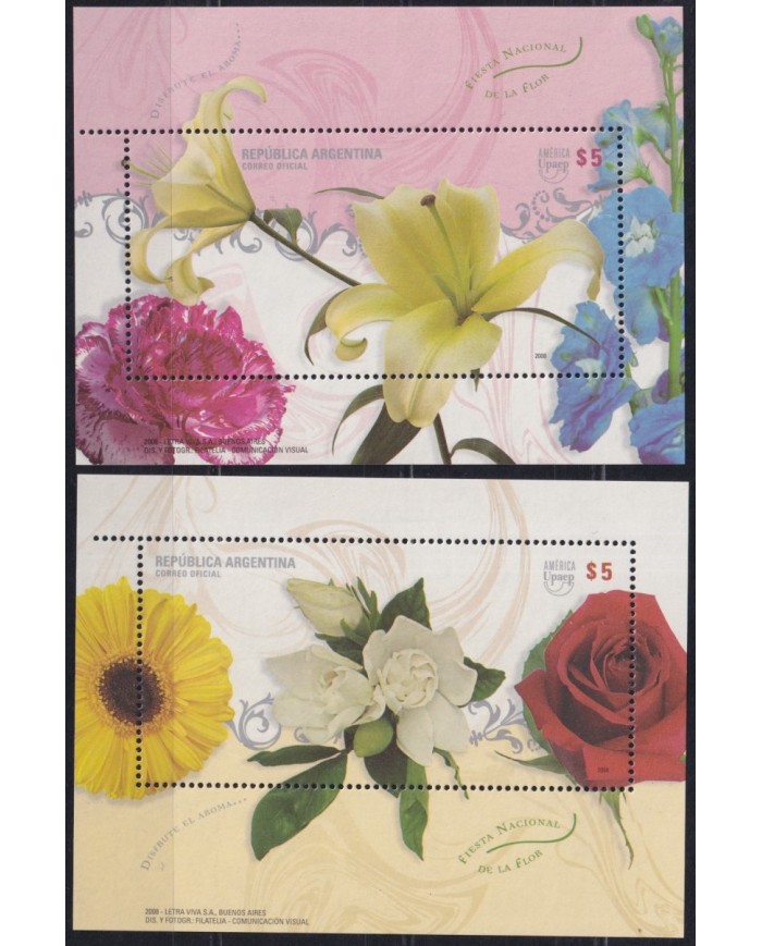 F-EX63210 ARGENTINA MNH 2008 AMERICA UPAEP NATIONAL HOLIDAYS FLOWER.