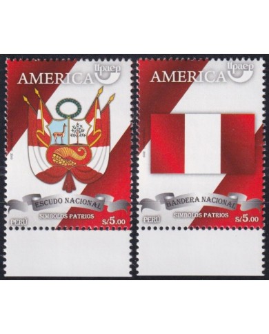 F-EX63207 PERU MNH 2010 AMERICA UPAEP NATIONAL SYMBOLS FLAG COAT OF ARMS.