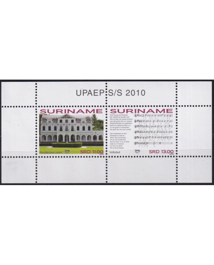 F-EX63203 SURINAME MNH 2010 AMERICA UPAEP NATIONAL SYMBOLS PRESIDENTIAL PALACE.