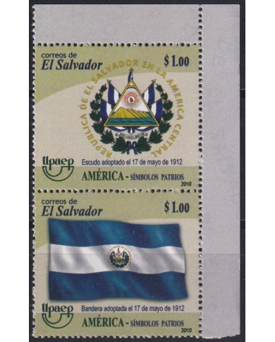 F-EX63192 EL SALVADOR MNH 2010 AMERICA UPAEP NATIONAL SYMBOLS FLAG.