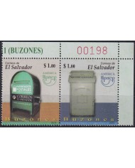 F-EX63187 EL SALVADOR MNH 2011 AMERICA UPAEP BUZONES POST BOXES.