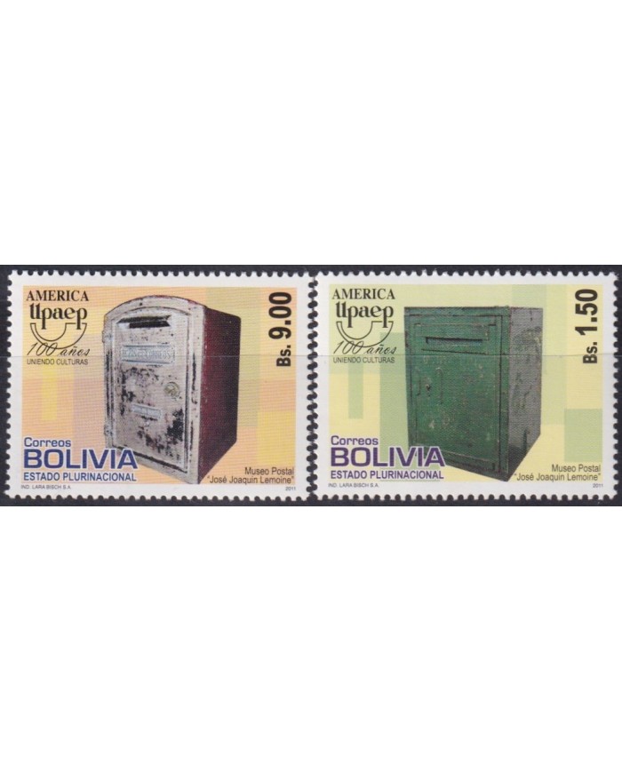 F-EX63185 BOLIVIA MNH 2011 AMERICA UPAEP BUZONES POST BOXES.