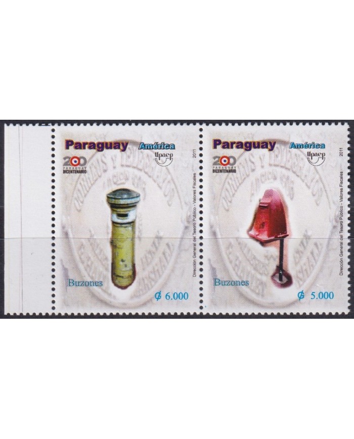 F-EX63184 PARAGUAY MNH 2011 AMERICA UPAEP BUZONES POST BOXES.