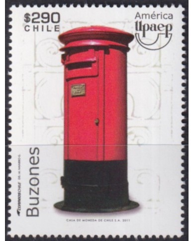 F-EX63183 CHILE MNH 2011 AMERICA UPAEP BUZONES POST BOXES.