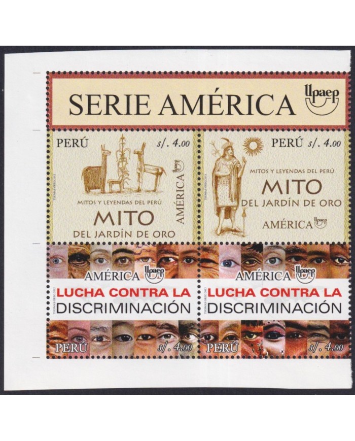 F-EX63164 PERU MNH 2013 AMERICA UPAEP FIGHT AGAINTS DISCRIMINATION & MYTHS.