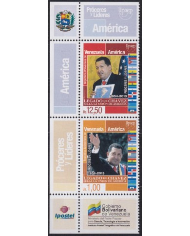 F-EX63161 VENEZUELA MNH 2014 AMERICA UPAEP LEADERS HUGO CHAVES.