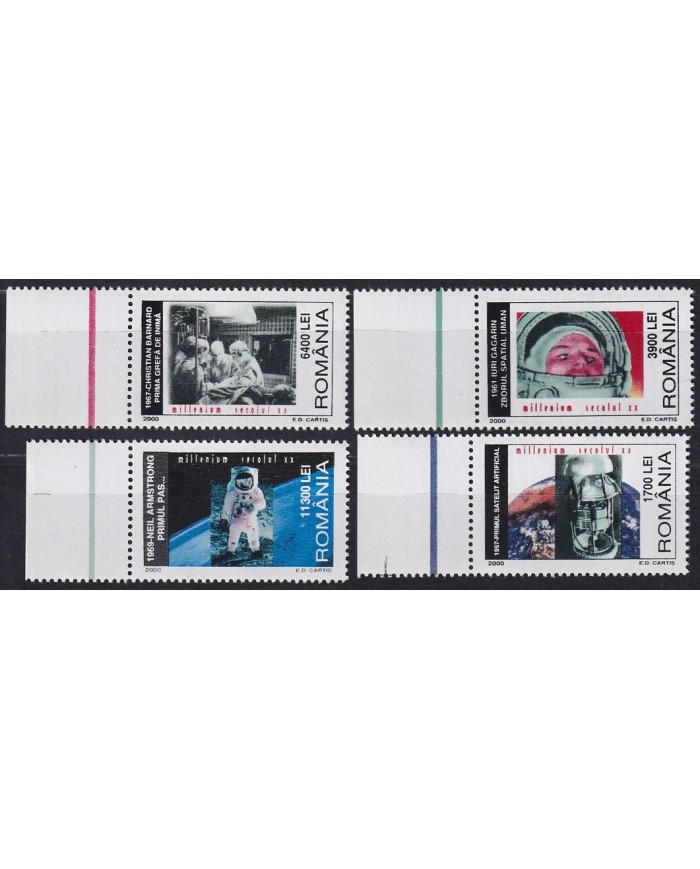 F-EX63125 RUMANIA MNH 2009 SPACE GAGARIN EXPLORATION COSMOS ARMSTRONG.