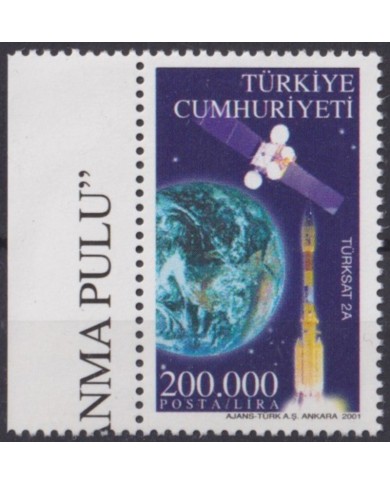 F-EX63141 TURKEY MNH 2001 SPACE EXPLORATION TURKSAT PROGRAM INSAT SATELLITE.