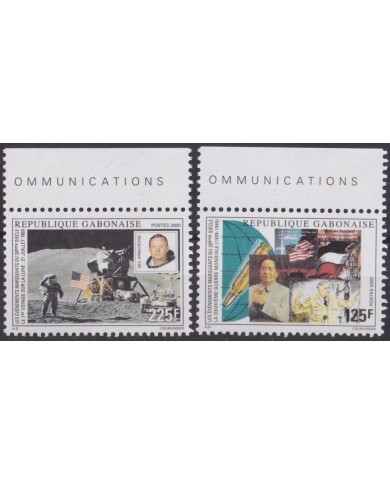 F-EX63140 GABON MNH 2000 SPACE COSMOS APOLLO XI MANNED MOONLANDING MAO.