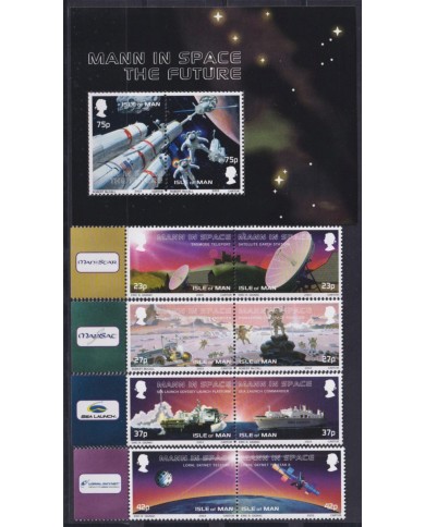 F-EX62622 MAN IS UK MNH 2003 MAN IN SPACE COSMOS 25th ROCKET SATELLITE RADAR.