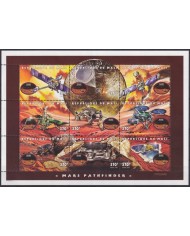 F-EX62619 MALI MNH 1997 SPACE COSMOS PLANET MARS PATHFINDER SATELLITE ROCKET.