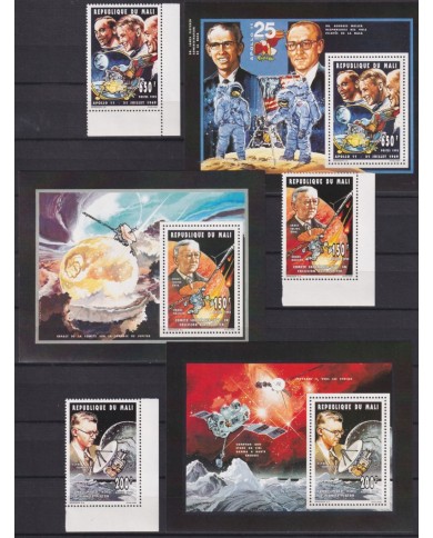 F-EX62618 MALI MNH 1995 SPACE COSMOS PLANET MOON MANNED SATELLITE ROCKET.