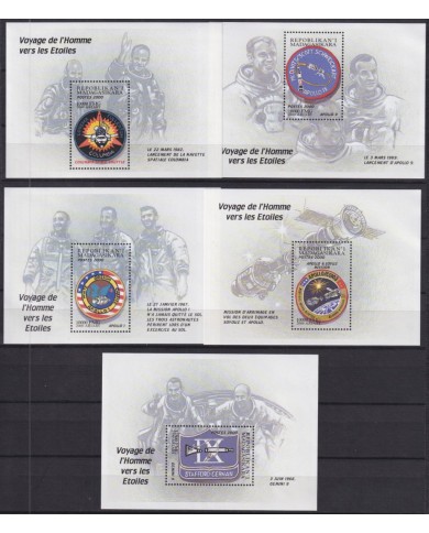 F-EX62603 MADAGASCAR MNH 2000 SPACE COSMOS EXPLORATION ROCKET VOYAGE MOON.