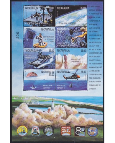 F-EX62642 NICARAGUA MNH 1999 SPACE EXPLORATION COSMOS ROCKET SATELLITE.